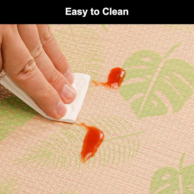 Cooyes Shelf Liner – Premium Non-Adhesive Cabinet & Drawer Liner for Kitchen – Waterproof Shelf Paper with Modern Pattern – Durable EVA Cabinet Mat – Easy to Cut (17.5" W x 197" L)