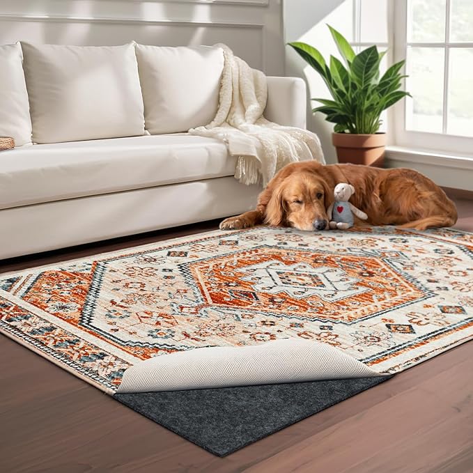 100% Waterproof Rug pad, 2x3 ft Area Rug Non-Slip Rug Pads, Carpet Pads for All Floors and finishes, Felt pad for Hardwood Floors, Keep Carpets in Place Soft and Secure
