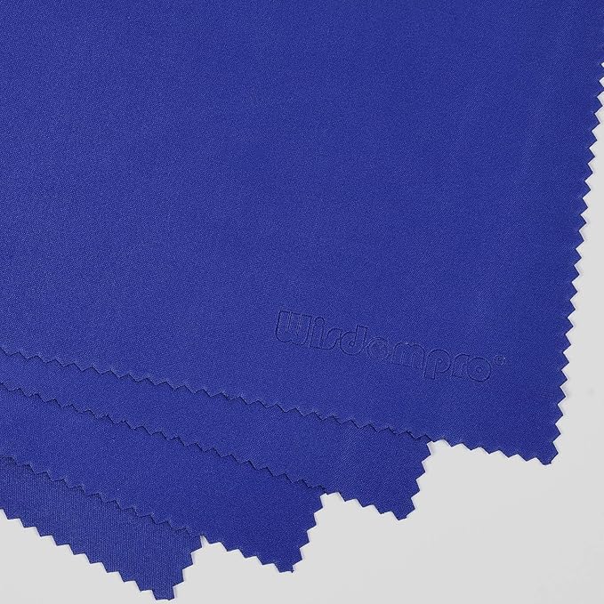 Wisdompro Extra Large 4-Pack Microfiber Cleaning Cloth For Laptop, LCD TV, Computer Screen, Monitor, Tablet, Camera Lens, Glass, Lenses, Phone, iPhone, iPad, other Delicate Surface - Blue (16x16 Inch)