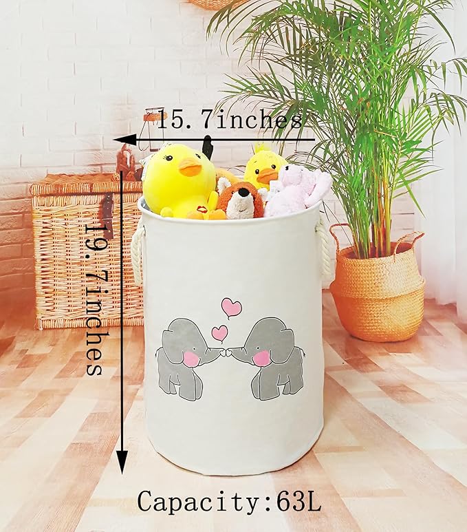 Round Laundry Basket Storage Bins Nursery Hamper Gift Baskets for Home,Office,Home Decor