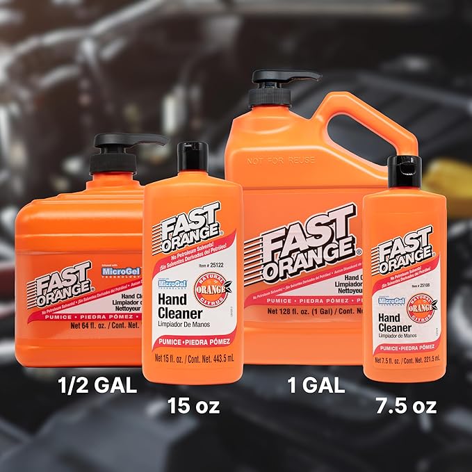 Fast Orange Permatex 25219 Pumice Lotion Hand Cleaner with Pump, 1 Gallon (Pack of 2)