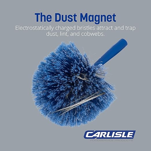SPARTA Flo-Pac Round Duster Head With Soft Flagged Bristles, Cleaning Essentials for Commercial and Home Use, 1 Count, Blue