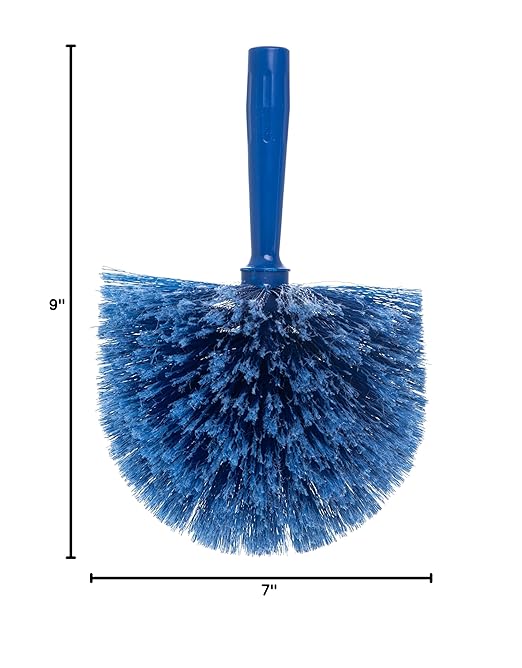 SPARTA Flo-Pac Round Duster Head With Soft Flagged Bristles, Cleaning Essentials for Commercial and Home Use, Blue
