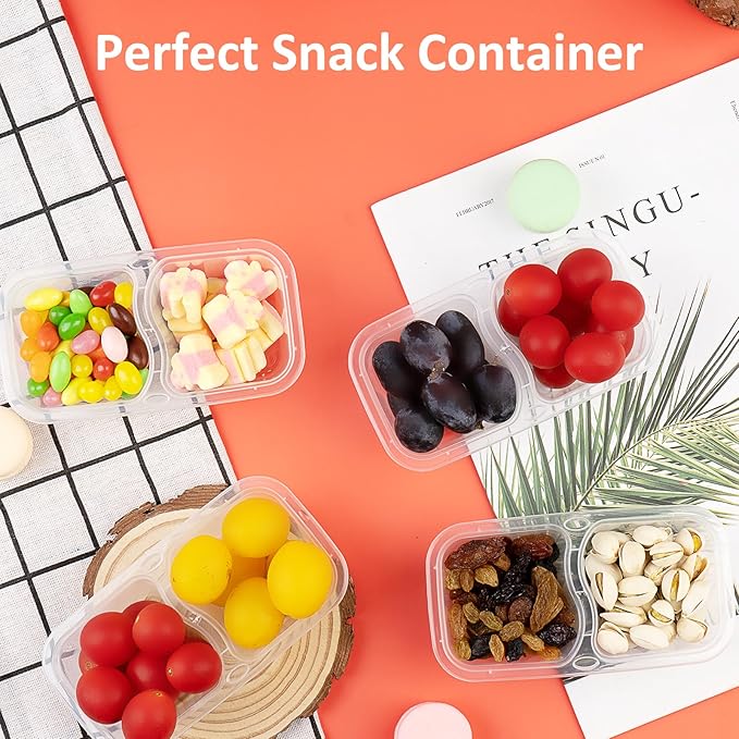 Obfuscate 15Sets Snack Containers,Reusable Snack Containers with Lids,Snack Pack Containers for Portion Control and Meal Prep Lunch Containers for School Office Travel