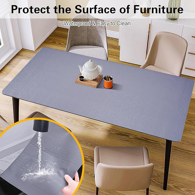 Drawer and Shelf Liner for Kitchen Cabinet, Non-Adhesive Cabinet Liner 18in x 10FT, Waterproof Shelf Paper Non-Slip Mats Cupboard Liners Contact Protect Dresser/Shelves/Table-Grey