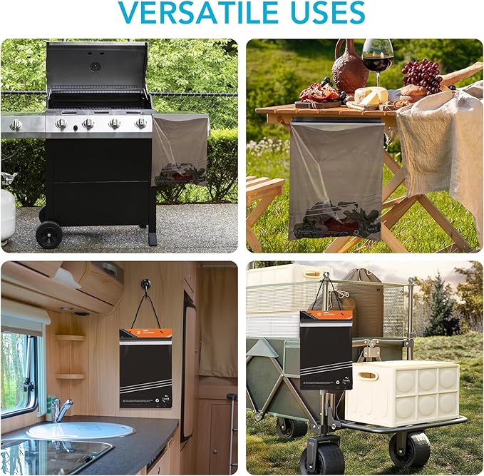 40 Pcs Disposable Car Trash Bag - Large Capacity - Car Garbage Bag Hanging from Headrest - Easy to Stick-On, Leakproof, Smellproof Car Trash Can, Puke Bags - Ideal for Travel, Camping, and Home Use