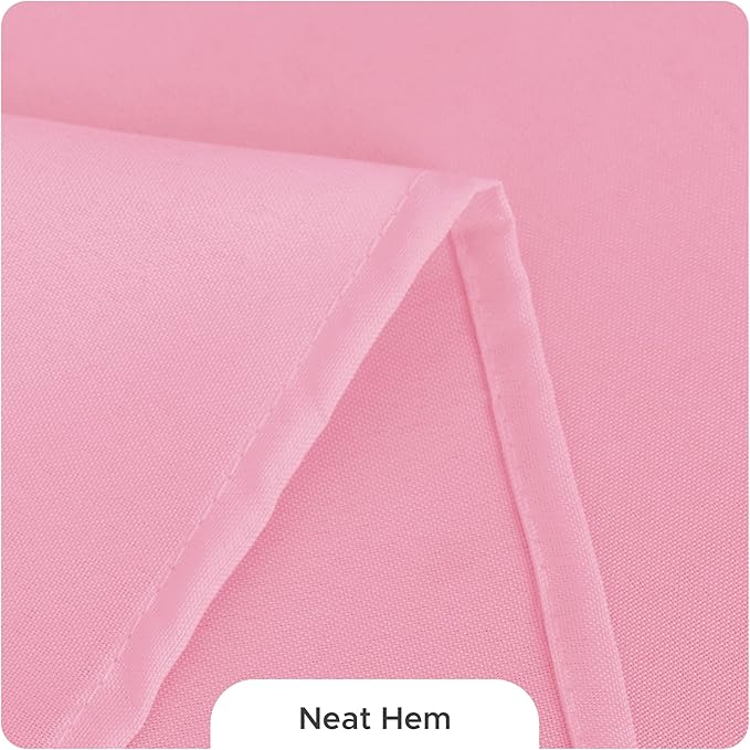 Fitable 8 Pack Rectangle Tablecloths: Stain Resistant Wrinkle Free Circle Table Clothes, Washable Reusable Polyester Table Covers for Wedding Party Birthday Banquet Reception(Pink, 60x102 Inch)