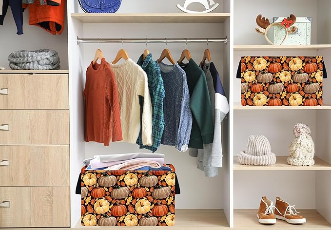 Rec Box Hamper Storage Basket Collapsible Organizer Bin Gift Shelf Baskets for Home and Kitchen Storage