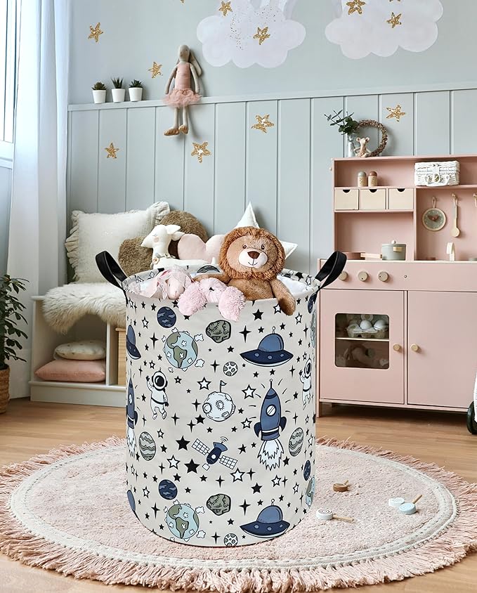 Round Laundry Basket Storage Bins Nursery Hamper Gift Baskets for Home,Office,Home Decor