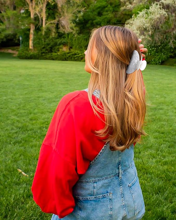 4Pcs Large Acrylic Clips - Big Non-Slip Banana Barrettes for Thick Hair, Strong Hold Jaw Clips for Women Girls