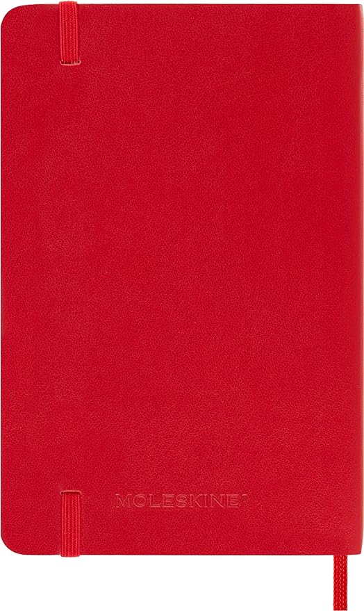 Moleskine Classic Notebook, Soft Cover, Pocket (3.5" x 5.5") Ruled/Lined, Scarlet Red, 192 Pages