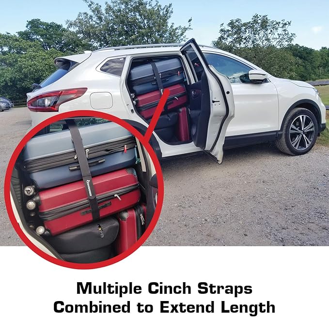 Reusable Cinch Straps 1.5" x 40" - 6 Pack, Multipurpose Strong Gripping, Quality Hook and Loop Securing Straps (Black)