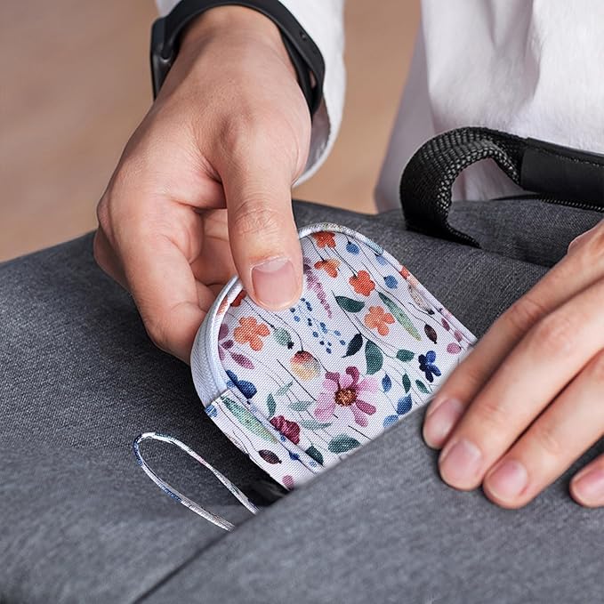 Electronics Organizer Travel Case, Cable Organizer Travel Essentials Tech Pouch,Suitable for Charger, Cable, Phone，Flash Drive,Bohemian leaves