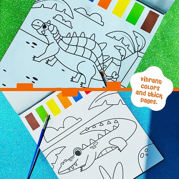 Watercolor Fun Value Pack - 2 Paint with Water Kits for Toddlers - Water Painting for Toddlers - Travel Activities for Kids Ages 4-8 - Screen Free Birthday Gifts (Dinosaurs - Jungle)