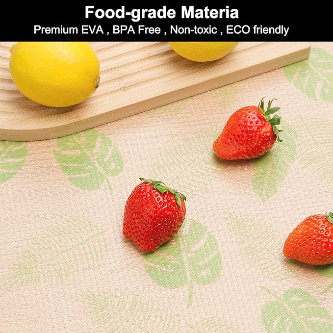 Cooyes Shelf Liner – Premium Non-Adhesive Cabinet & Drawer Liner for Kitchen – Waterproof Shelf Paper with Modern Pattern – Durable EVA Cabinet Mat – Easy to Cut (17.5" W x 197" L)