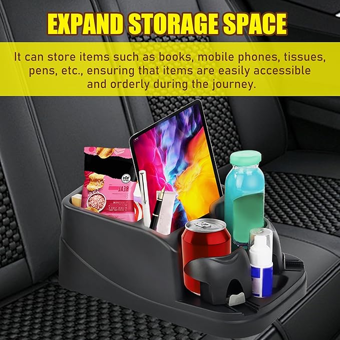 Center Console for Cars, Car Seat Organizer, Seat Belt Fixed Control Console, Suitable for Car, SUV, Truck, and Minivan Central Control Consoles