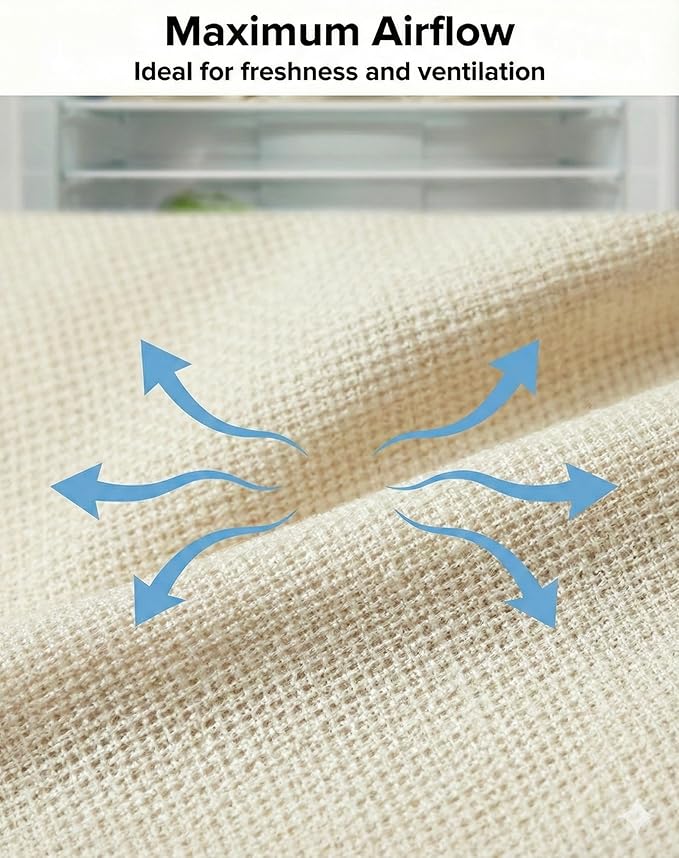 100% Reusable Cotton Produce & Bread Storage Bags, Pack of 6 (2 L, 2 M, 2 S), Breathable Muslin, Vegetable, Fruit Bags with Drawstring | Eco-Friendly Fridge & Kitchen Storage | Reusable, Eco-Friendly | Pure Cotton Material