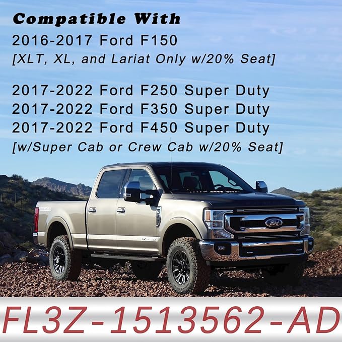 TQPONLY Front Seat Dual Cup Holder Rubber Insert Fitment 2016-2022 Ford F150 F250 F350 F450 F550 Super Duty Truck Accessories