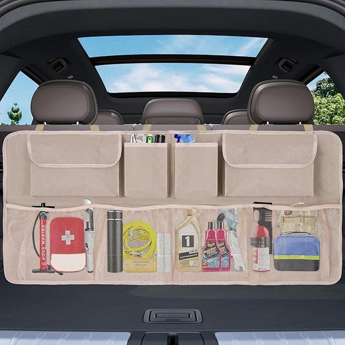 Car Trunk Organizer Storage (Khaki)