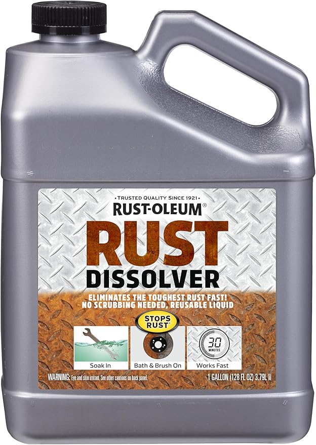 Rust-Oleum Rust Dissolver Soak & Bath | Heavy-Duty Corrosion Remover for Metal Tools, Cars, Bikes, Grills, Bolts, Firearms & More | Gallon