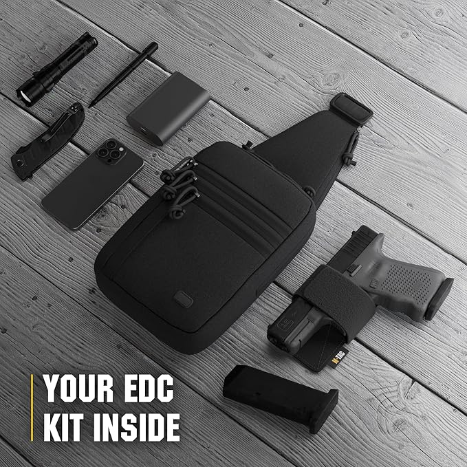 M-Tac CCW Sling Bag for Men & Women - EDC Shoulder Bag Tactical - Crossbody Concealed Carry Bag - Mens Chest Pack