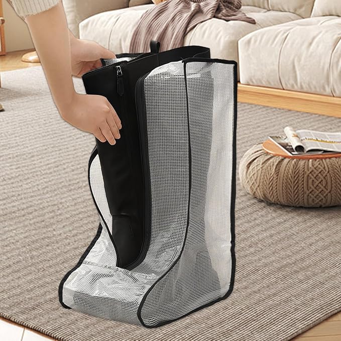 4 Pcs Boot Storage Bag, Portable Waterproof and Dustproof Boot Bags for Cowboy Boots (2*High + 2*Short)