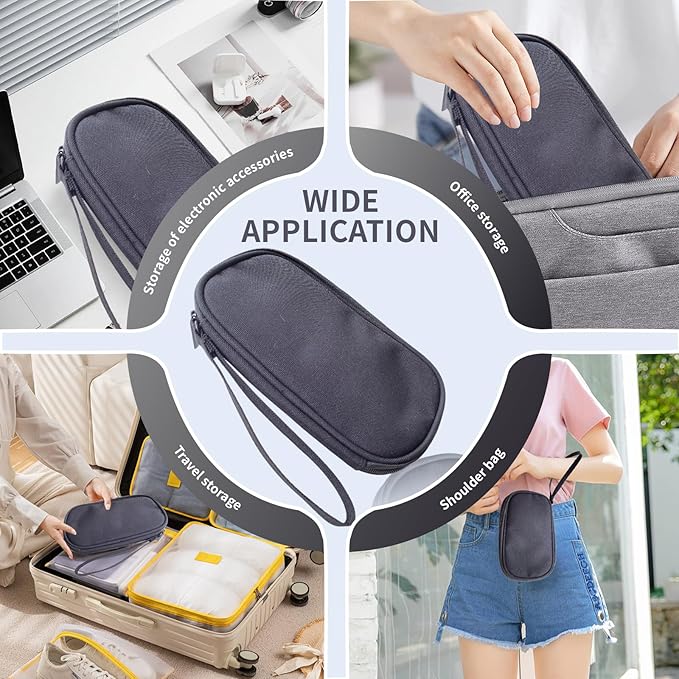 Electronics Organizer Travel Case, Cable Organizer Travel Essentials Tech Pouch,Suitable for Charger, Cable, Phone，Flash Drive,Black