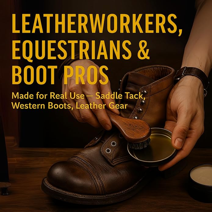 Eagle Saddle Soap for Leather – 3-Piece Saddle Soap Kit for Leather Cleaning, Boots, Tack, and Saddles – Includes Applicator and Cloth – Leather Soap and Conditioner for Leather Boots and Tack Care