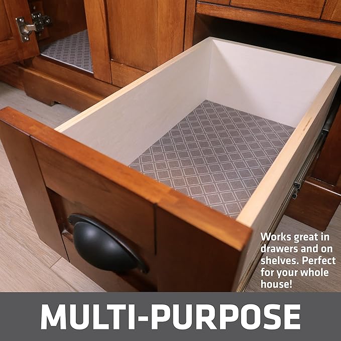 Drymate Premium XL Under Sink Mat, Waterproof Cabinet Protection Mats for Kitchen & Bathroom, Absorbent Shelf Liners, Slip-Resistant, Non-Adhesive, Machine Washable (USA Made)(24”x59”)(Taupe)