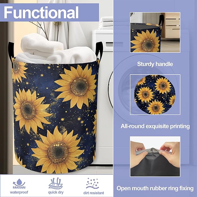 Laundry Basket,Turtle Fish and Coral Large Canvas Fabric Lightweight Storage Hamper Organizer Dirty Clothes Collapsible Waterproof for College Dorms,Bathroom