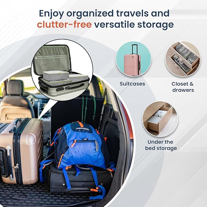 7 Set Packing Cubes for Suitcases Travel Luggage Packing Organizers,Travel Essentials Luggage Organizer Accessories Toiletry Bag Shoe Bag Laundry bag