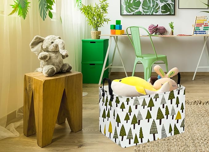 Kids Xmas Empty Storage Basket Gifts Toys Organizer Nursery Bins for Women Hamper for Organizing Home/Dorm/Kitchen/Pet/Office/Closet/Shelf/Room Decor