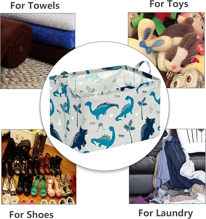 Baby Waterproof Storage Basket Toys Organizer Nursery Bins for Women Kids Hamper for Organizing Home/Dorm/Kitchen/Pet/Office/Closet/Shelf/Room Decor