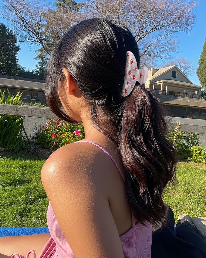 4Pcs Large Acrylic Clips - Big Non-Slip Banana Barrettes for Thick Hair, Strong Hold Jaw Clips for Women Girls