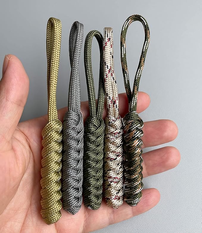 10 Pieces Zipper Pull Replacement Dress Zipper Pull Helper Hand Woven Vajra Knot Paracord Pull Tab Extender for Backpacks Jackets Luggage Purses Handbags (Mutil Color)