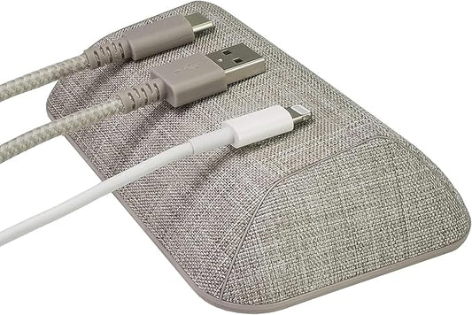 Smartish® Magnetic Cord Holder - Bigger Cable Wrangler Organizer with Magnet Clips for Charger Management on Desktop, Nightstand - Holds 6+ Cables - Lightly Toasted Beige