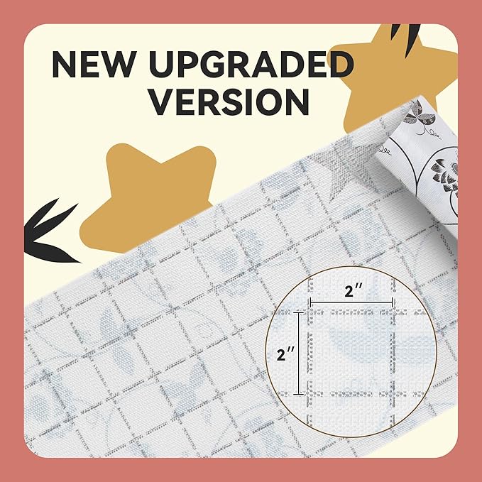 [Upgrade Version] RAY STAR Shelf Liner, Non Adhesive Black Leaves Floral Cabinet Liner for Pantry Drawer, Strong Grip Non Slip, Shelf Liners for Kitchen Cabinets Cupboard 12 Inch x 10 FT (2 Rolls)