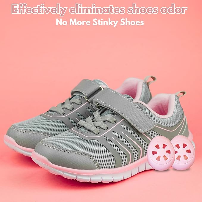 Air Jungles Shoes Deodorizer Ball 12 Count, Honey Peach Scent, Odor Remover Balls for Sneakers Boot Shoe, Essential Oil Provides Natural Freshness