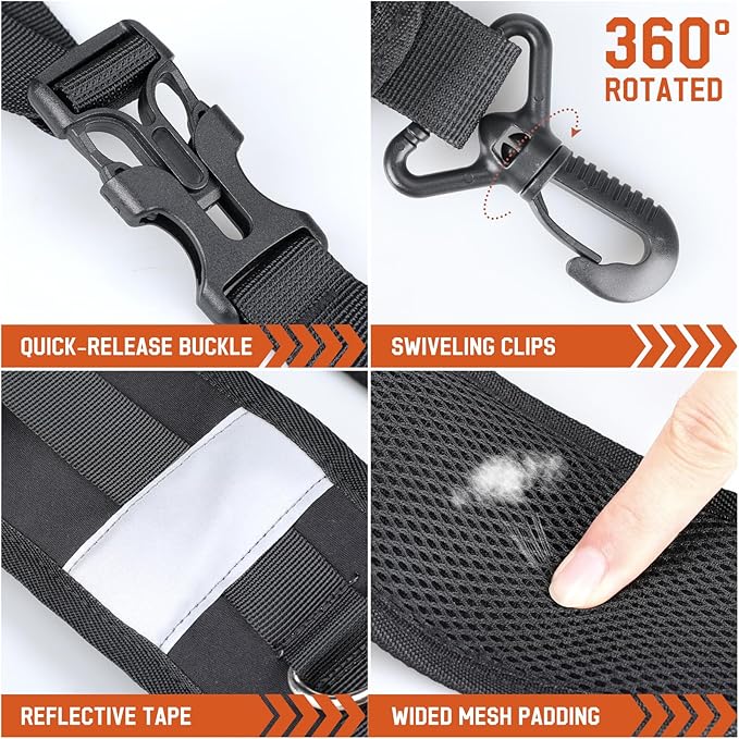 Backpack Straps, Backpack Shoulder Strap for bags strap Replacement Padded Strap Adjustable with Metal/Plastic Clips