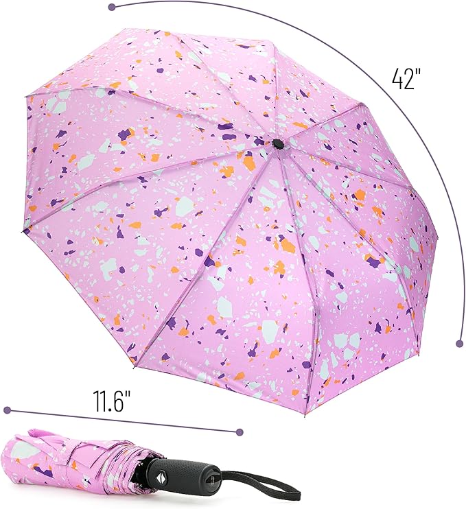 Mr. Pen- Windproof Travel Umbrella, Small Water-Resistant Automatic Folding Umbrella for Rain and Sun, Light, Compact and Portable for Women & Men, Fits Car & Backpack