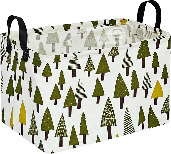 Kids Xmas Empty Storage Basket Gifts Toys Organizer Nursery Bins for Women Hamper for Organizing Home/Dorm/Kitchen/Pet/Office/Closet/Shelf/Room Decor