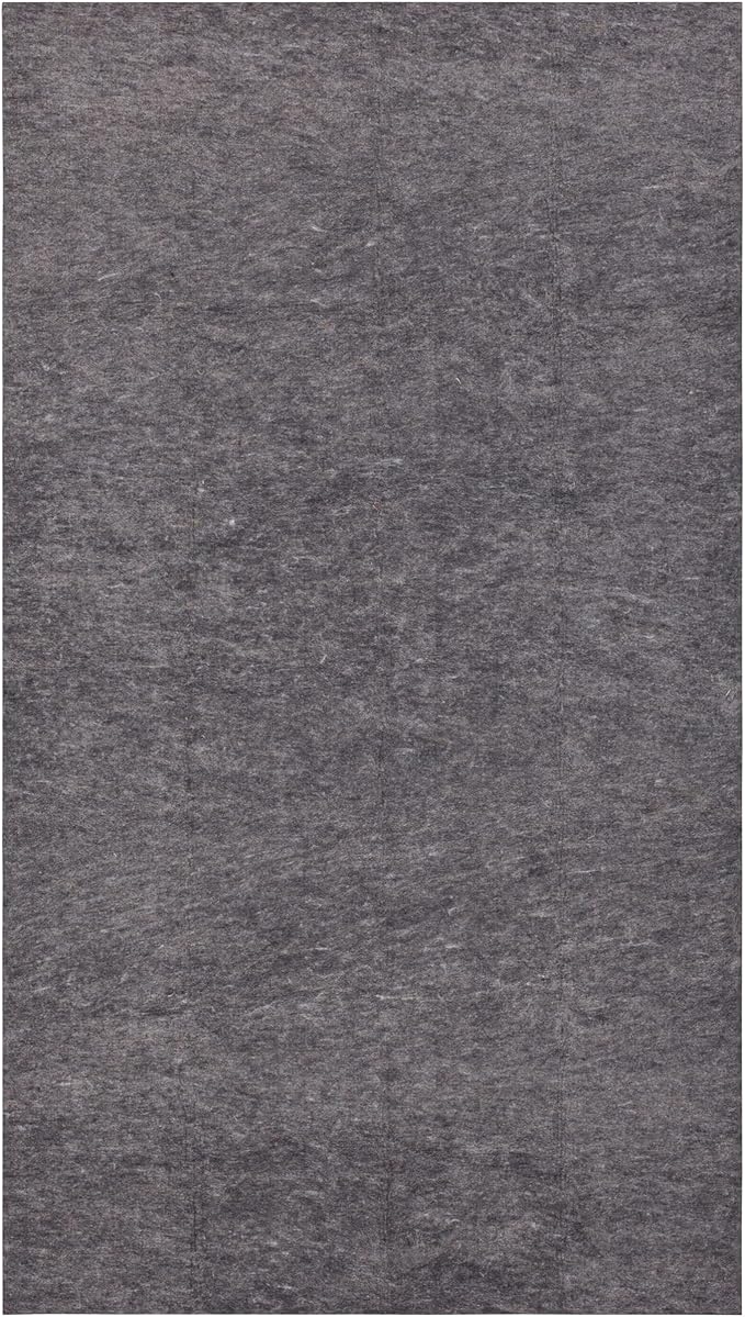 Mohawk Home 4' x 6' Premium Luxury Non Slip Rug Pad 1/4 Thick Dual Surface Felt + Rubber Gripper - Safe for All Floors, Synthetic Fiber, Grey