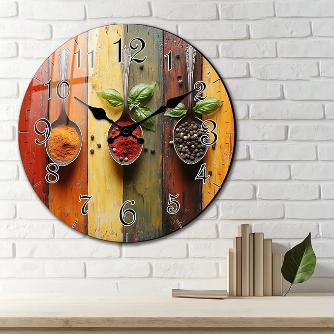 Large Wall Clock Battery Operated 20 Inch, Vintage Style Silent Analog Wall Clocks, Non Ticking Decorative Clock for Kitchen Home Bedroom Living Room Office