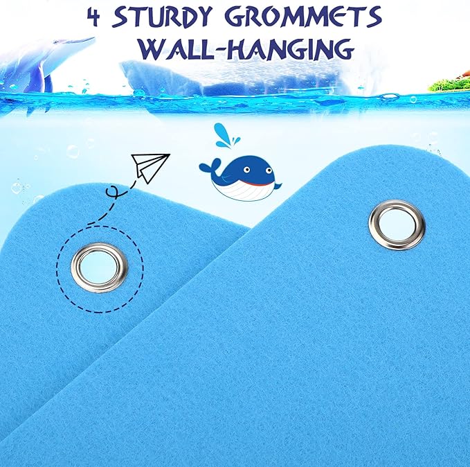 Yunsailing 4 Pieces Felt Board for Toddlers Classroom Flannel Board Stories for Preschool Homeschooling, Kids Felt Story Activity Wall Hanging Children Birthday Gifts, 11.8 x 15.75 Inch, 2 Colors