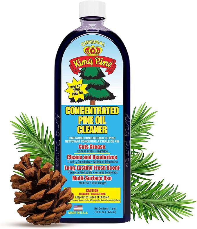 King Pine Concentrated Pine Oil Multi-Surface Cleaner Industrial Strength, Original Black, 64 Fl Oz