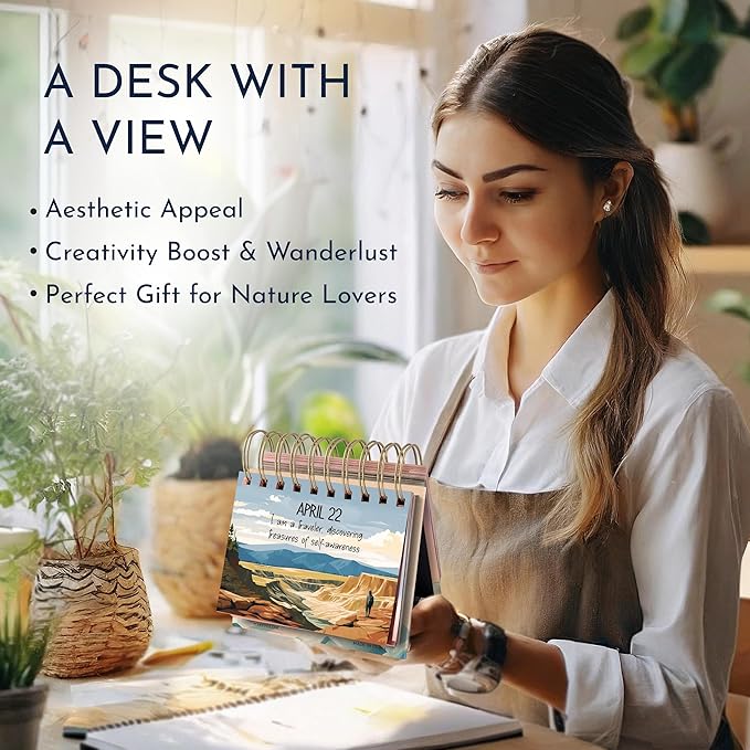 RYVE Daily Affirmation Calendar – Motivational Desk Calendar with Daily Affirmations for Women, Positive, Motivational and Inspirational Gifts, Office Gifts for Women, Office Desk Accessories