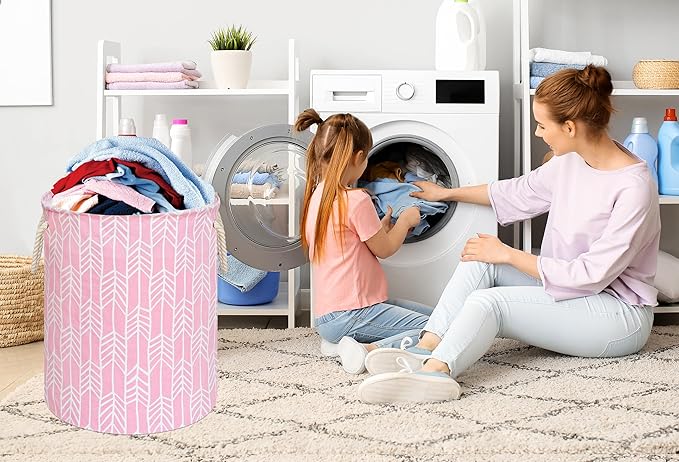 Round Laundry Basket Storage Bins Nursery Hamper Gift Baskets for Home,Office,Home Decor