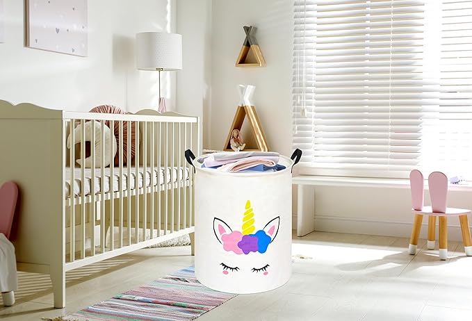 Round Laundry Basket Storage Bins Nursery Hamper Gift Baskets for Home,Office,Home Decor