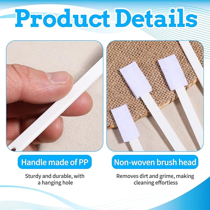 40Pcs Disposable Crevice Brush, Disposable Window Track Cleaning Brush, Crevices Hole Cleaning Tool for Keyboards, Table, Corner, Small Spaces