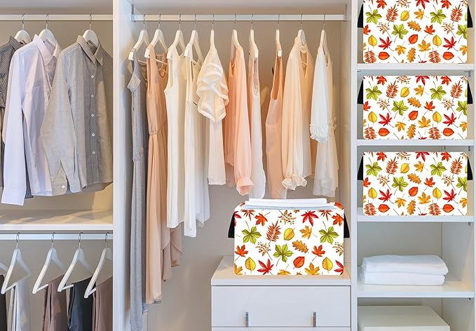 Thanksgiving Storage Basket Pumpkin Fall Storage Bin Family Gathering Gifts Basket Waterproof Toy Box Collapsible Clothes Organizer Nursery Bin for Bedroom Home Dorm